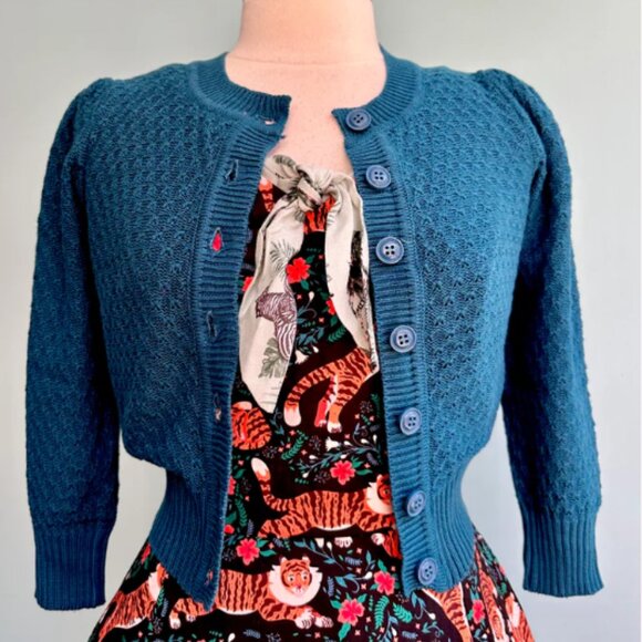 🆕️Blue Teal Cardigan - Picture 2 of 9